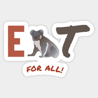 Equality For All! - Funny Koala T-Shirt Design Sticker